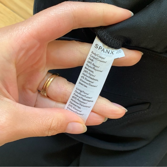 Spanx Trousers The Perfect Pants Skinny Ankle Crop Ponte Back Seam Black Size M - Picture 9 of 11